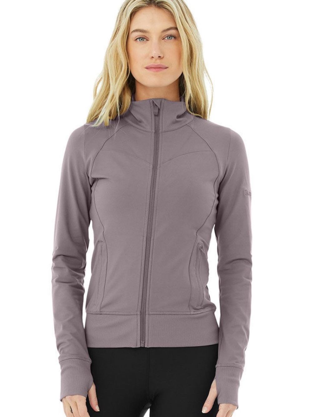 Alo Women’s Contour Full Zip Jacket, Purple Dusk, Size XS, Excellent Condition